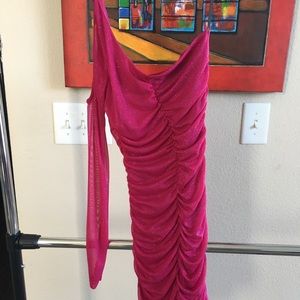 Medium hot pink sequin dress new